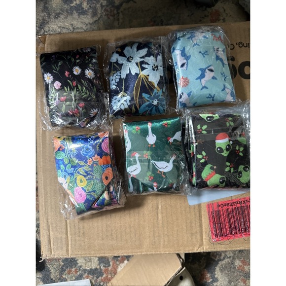 The Unbranded Brand Other - Lot of 6 Novelty Neckties Floral Shark Alien Fun Pattern Mens Tie Bundle New